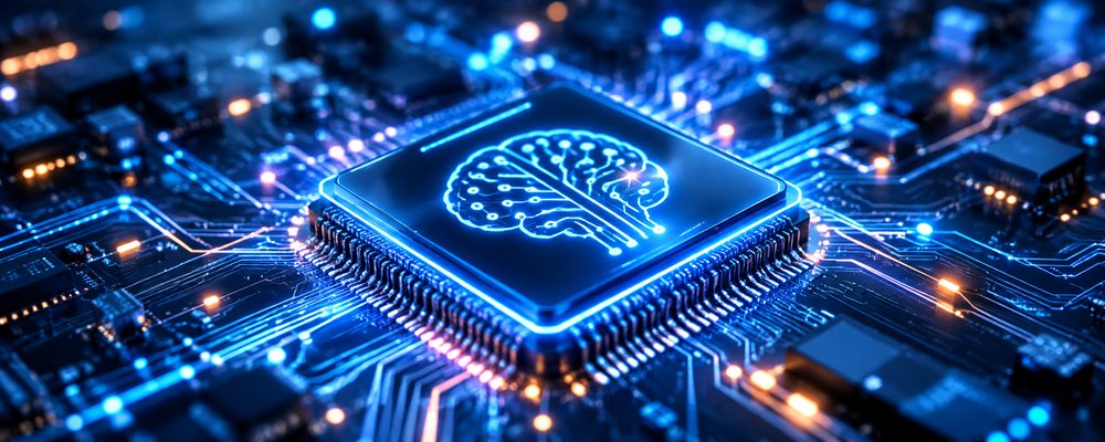 AI chip on a circuit board