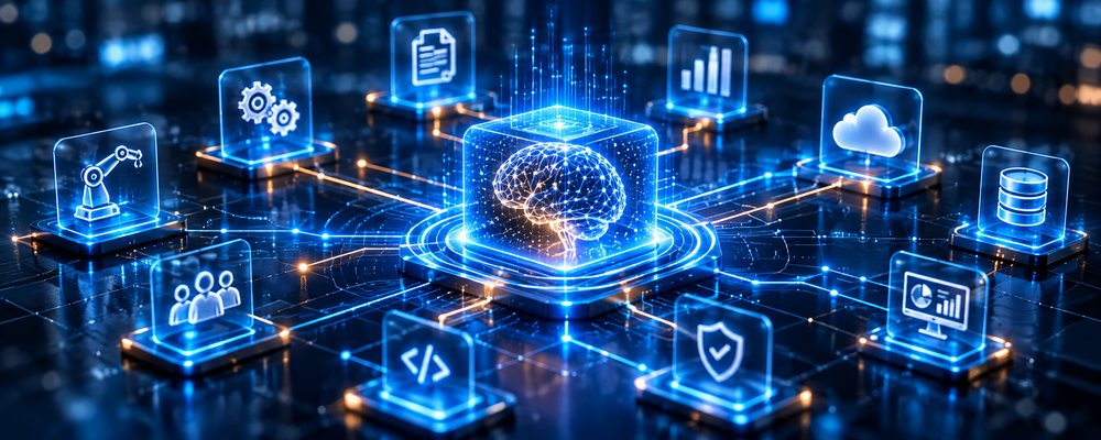 AI hub connected to business functions